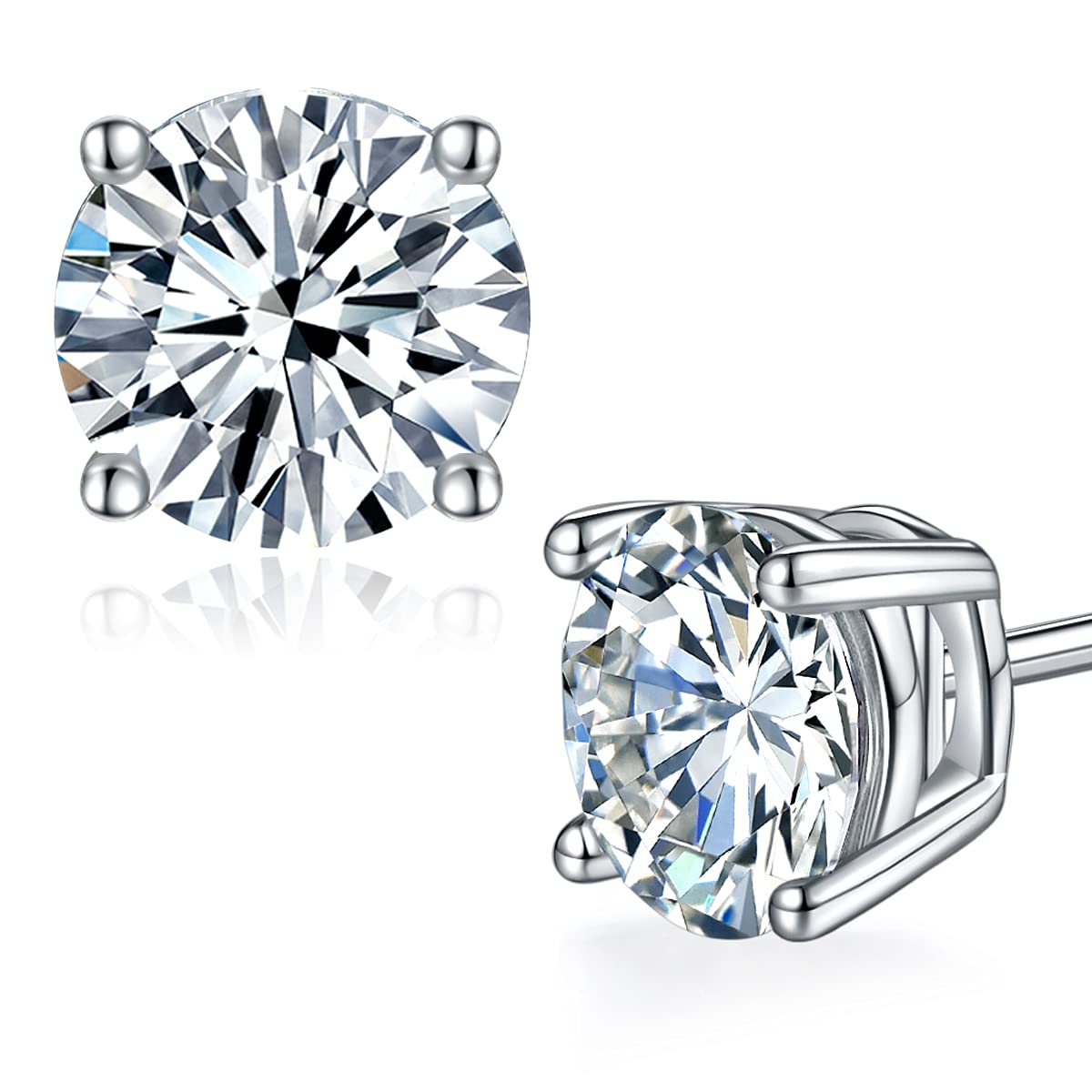 Moissanite Stud Earrings for Women,Sterling Silver 925 Earrings Jewelry Engagement Gifts for Women Men