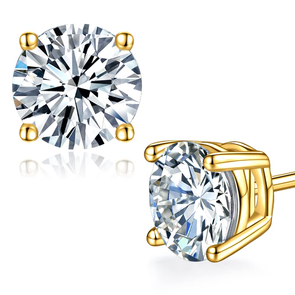 Moissanite Stud Earrings for Women,Sterling Silver 925 Earrings Jewelry Engagement Gifts for Women Men