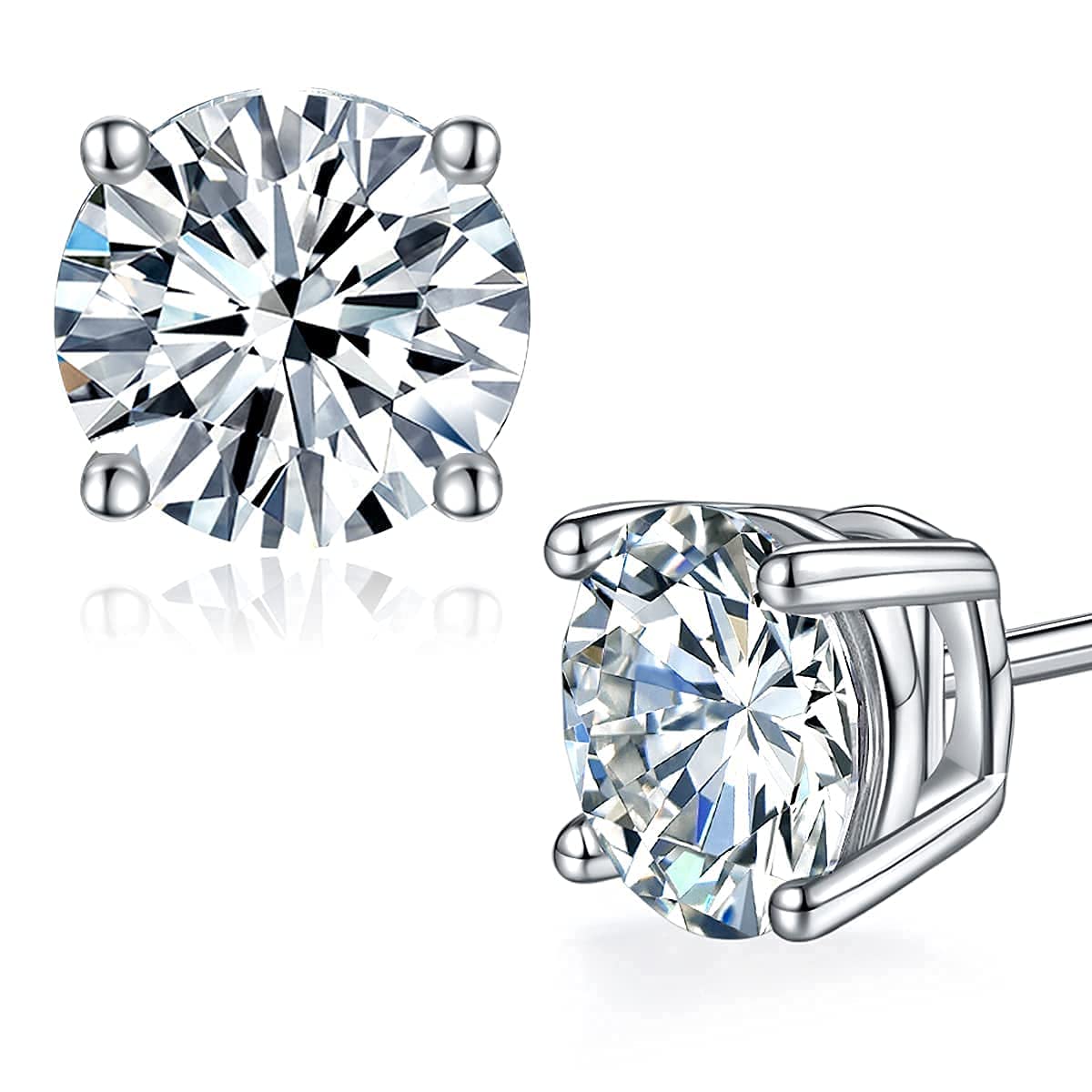 Moissanite Stud Earrings for Women,Sterling Silver 925 Earrings Jewelry Engagement Gifts for Women Men