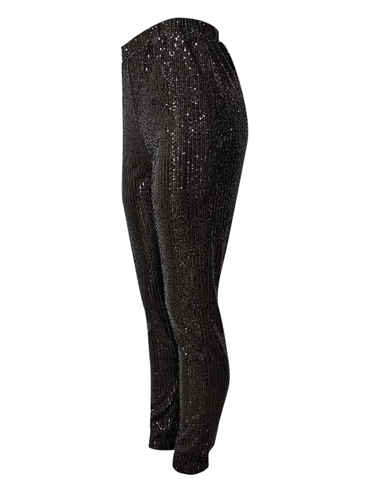 Women Casual Sequin Sparkle Glitter High Waist Pencil Pants Trousers