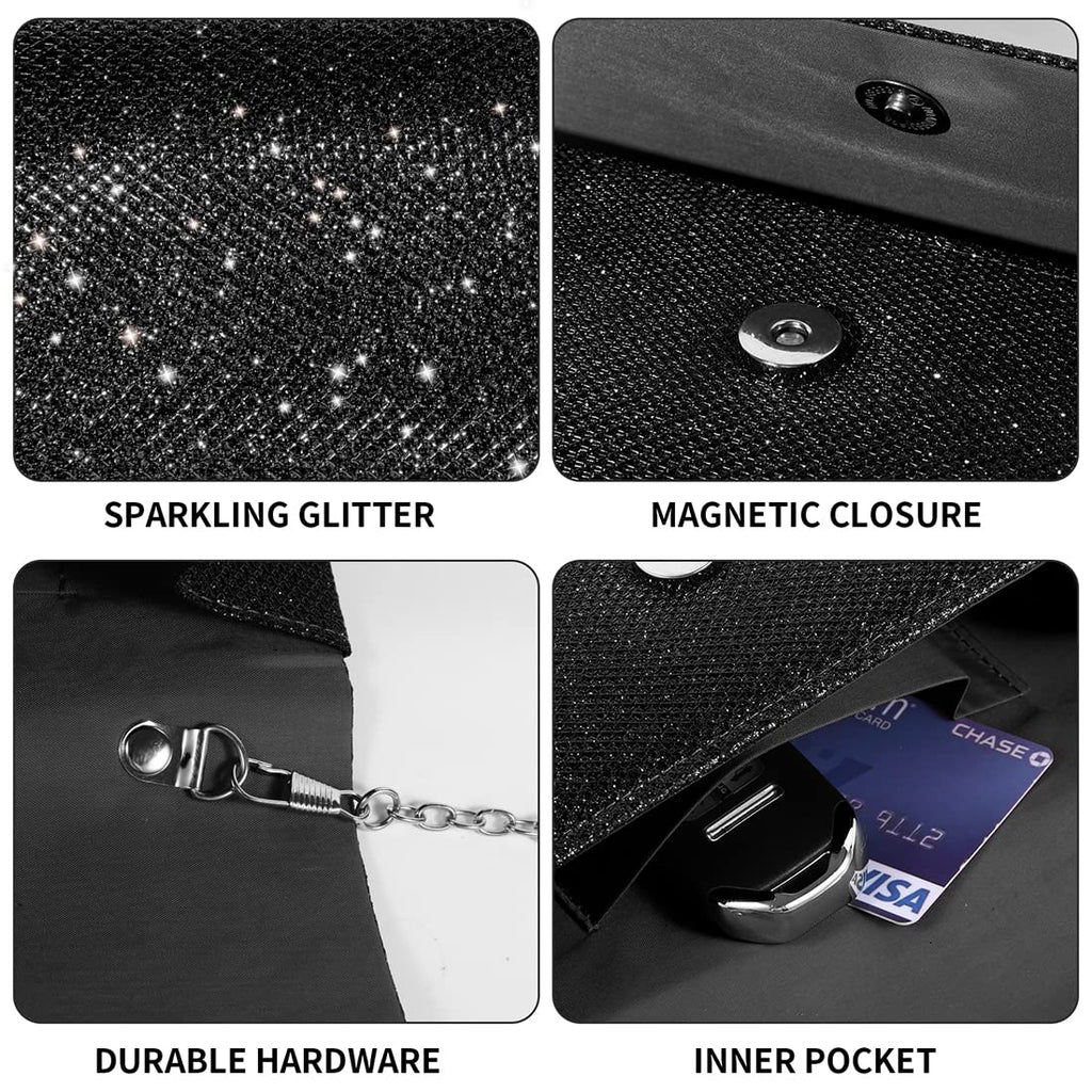 Evening Bag Clutch Purses for Women Ladies Sparkling Party Handbag Wedding Bag