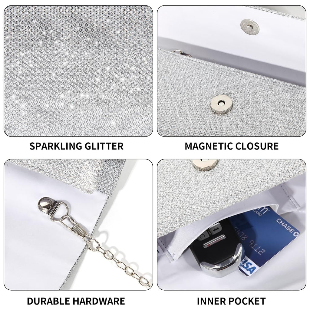 Evening Bag Clutch Purses for Women Ladies Sparkling Party Handbag Wedding Bag
