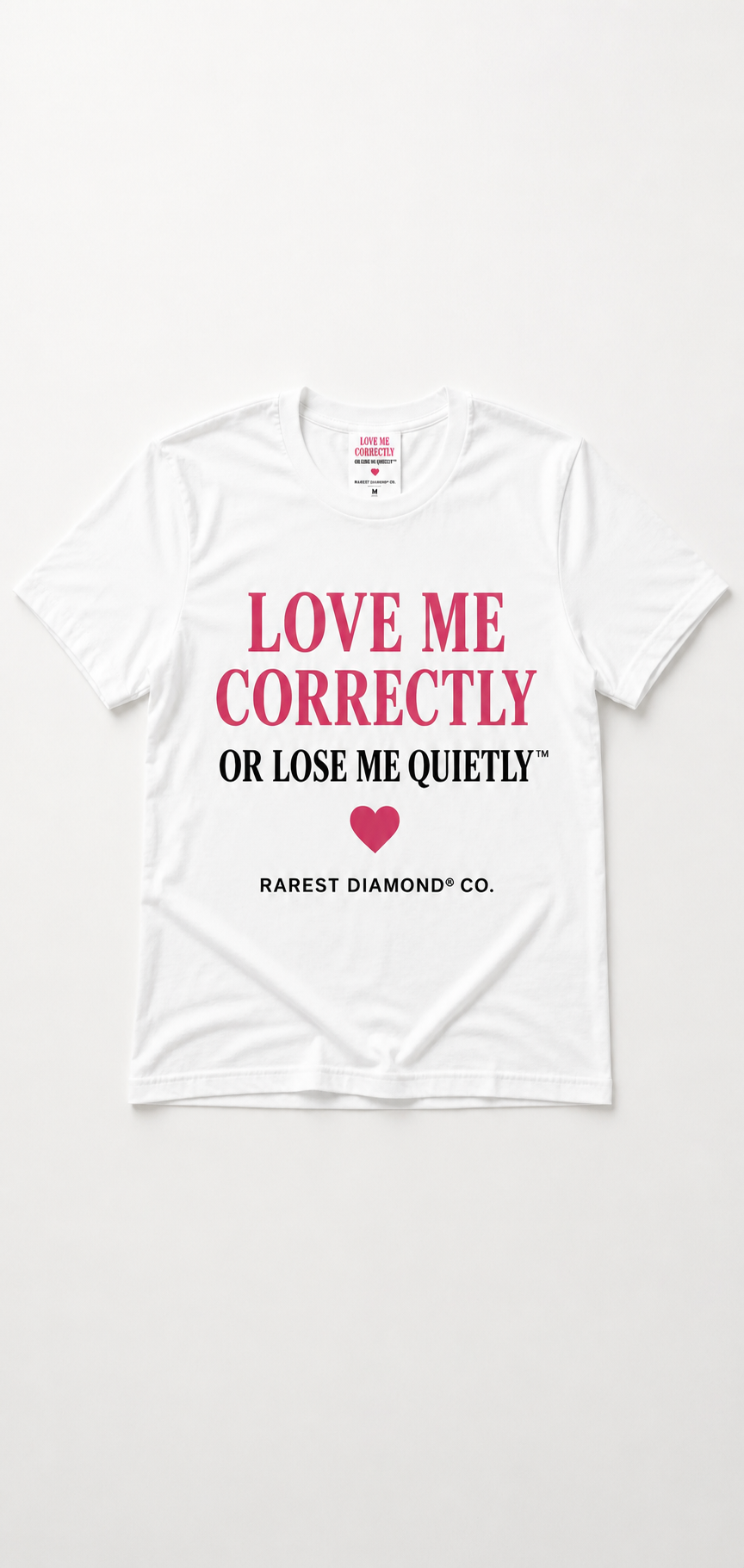 Black and rose lettering