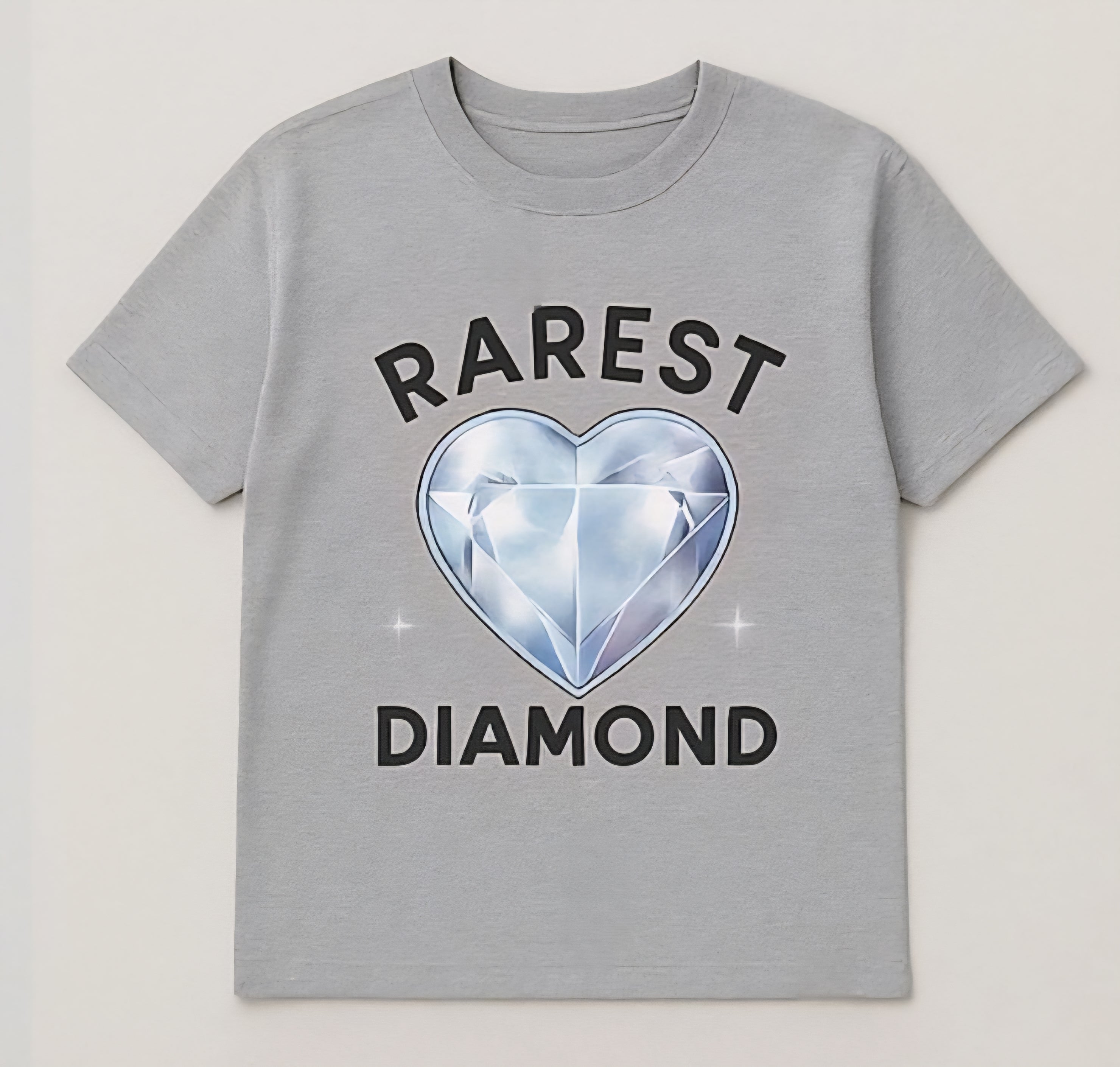 Rarest Diamond Heart Tee – Heather Grey
