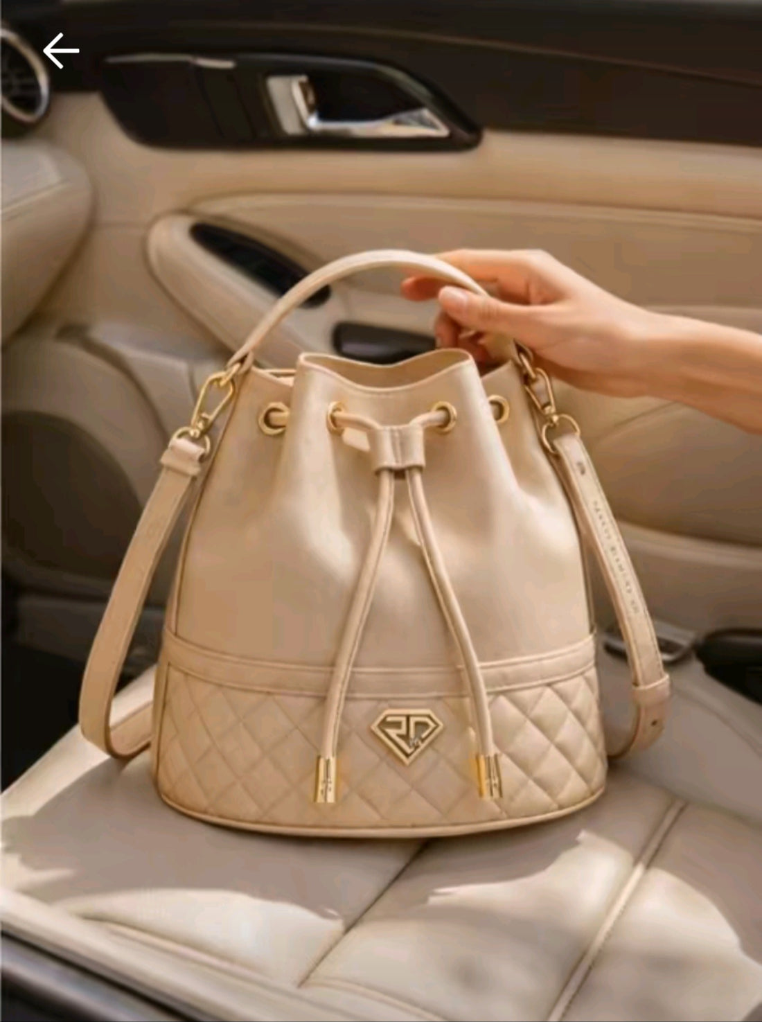 Signature Diamond Bucket bag