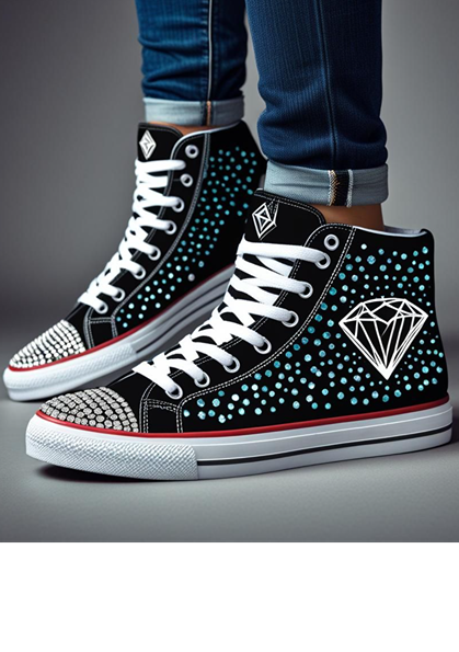 Diamonds Style on canvas shoes
