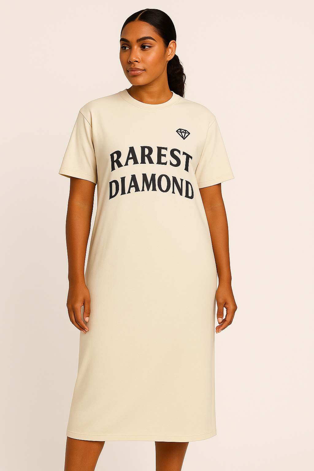Rarest Diamond Logo Midi T-Shirt Dress