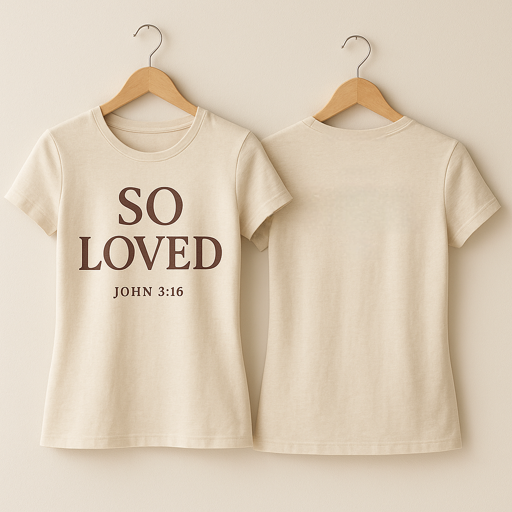 SO LOVED — John 3:16 Women’s Tee *Free with every purchase for a limited time. Coupon code: SO LOVED