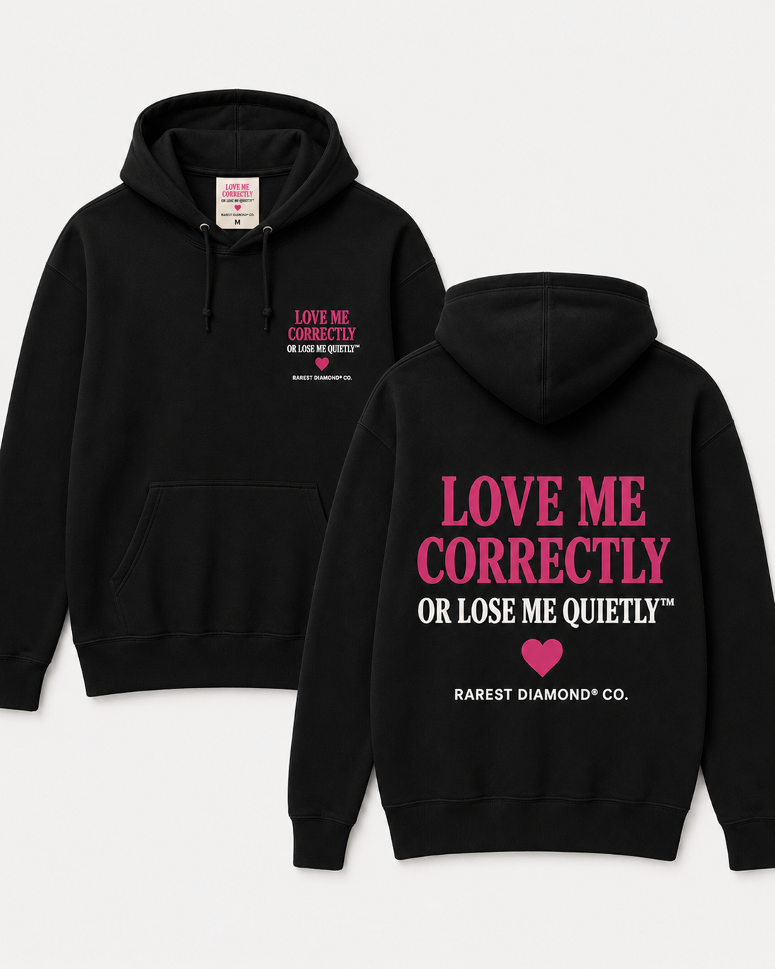 Cream Diamond Fleece Hoodie (Back print)
