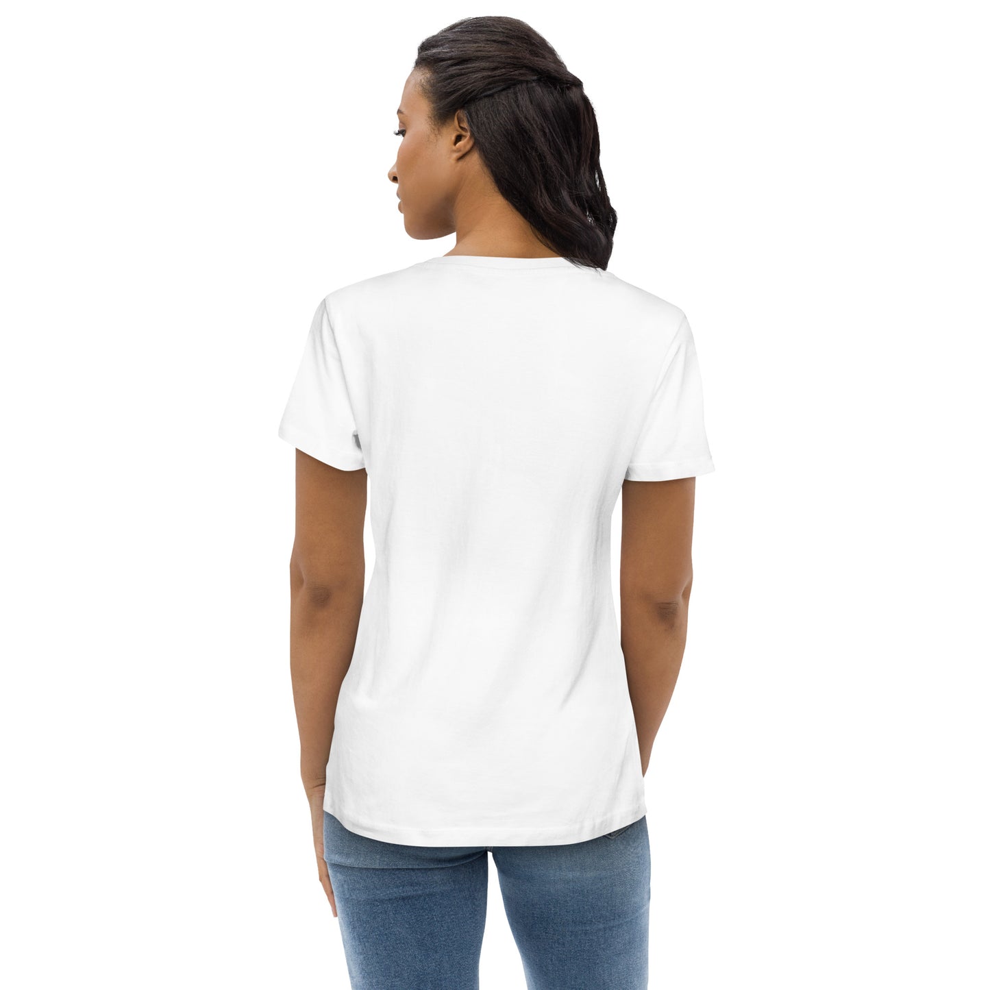 Women's Fitted Eco White Diamond Tee