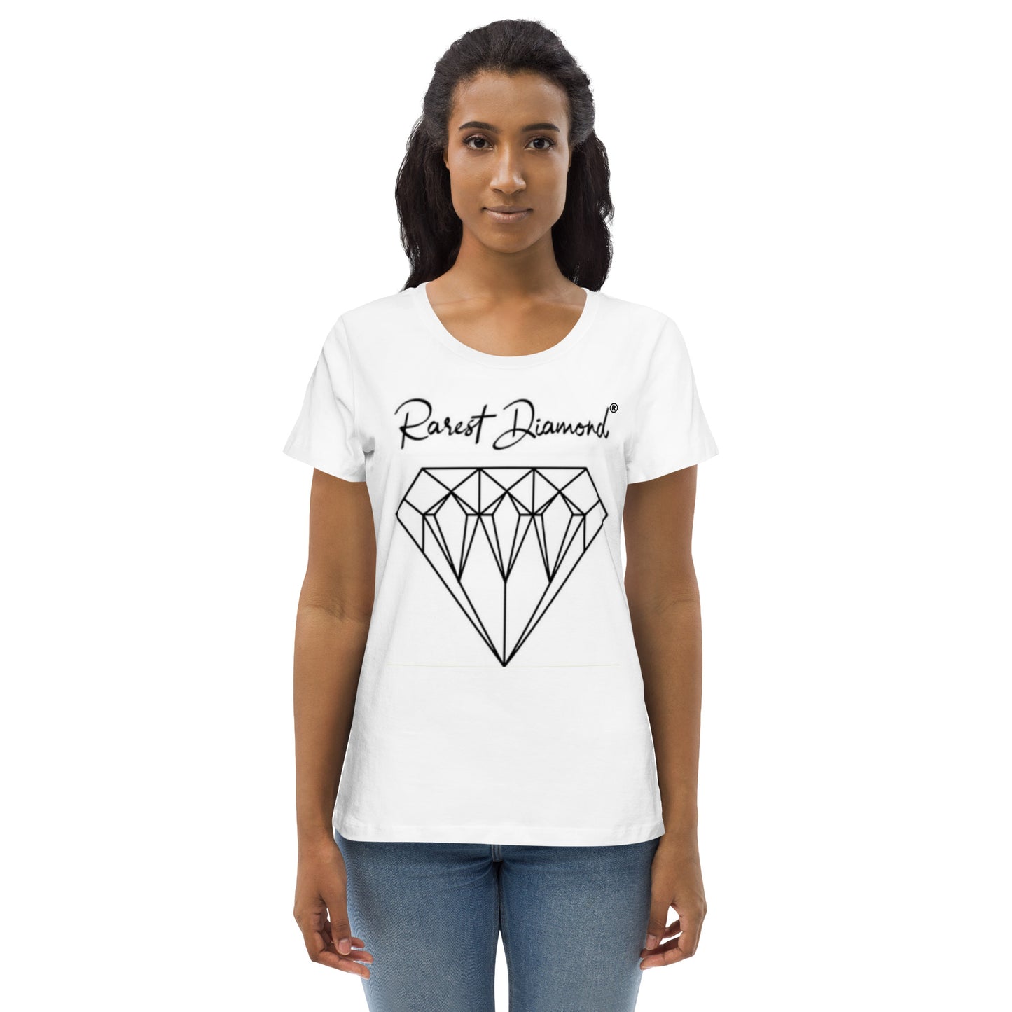 Women's Fitted Eco White Diamond Tee II