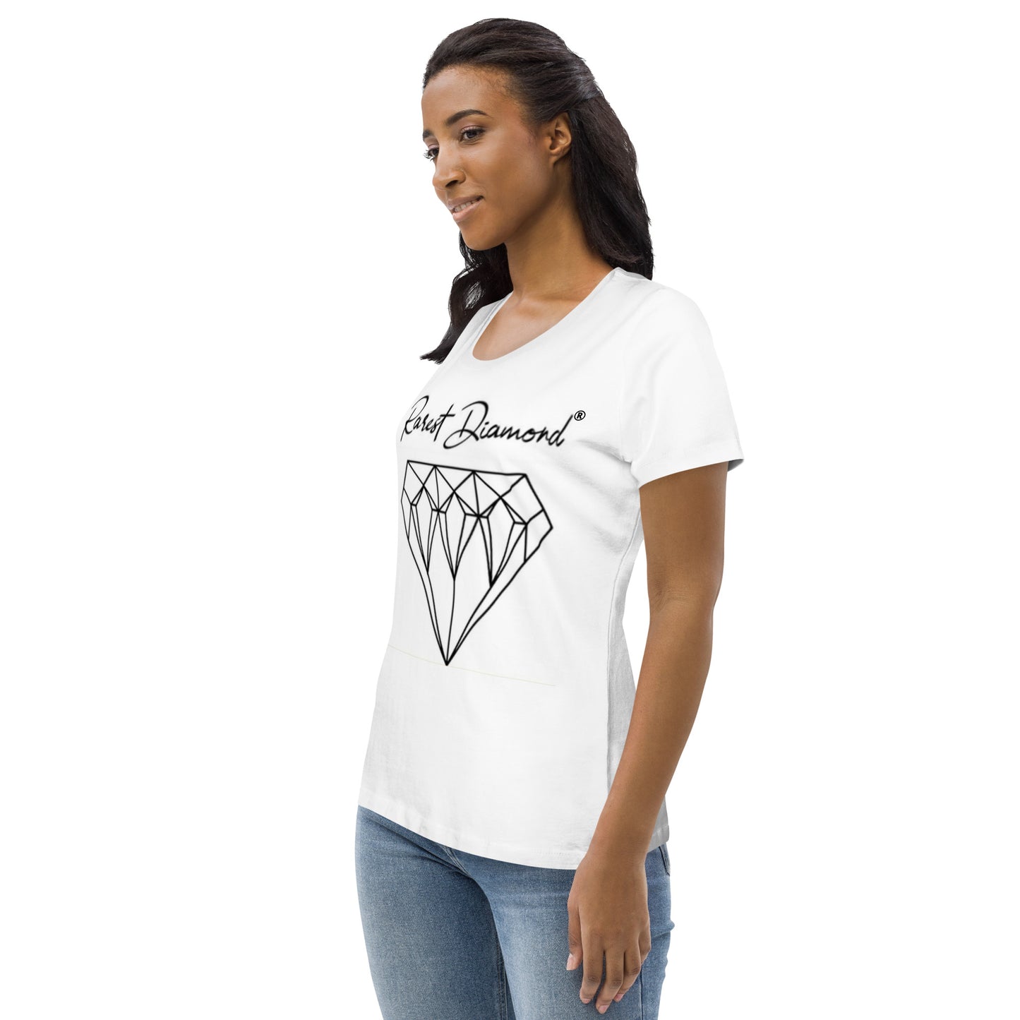 Women's Fitted Eco White Diamond Tee II