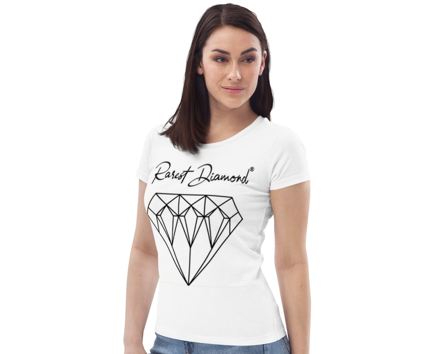 Women's Fitted Eco White Diamond Tee II