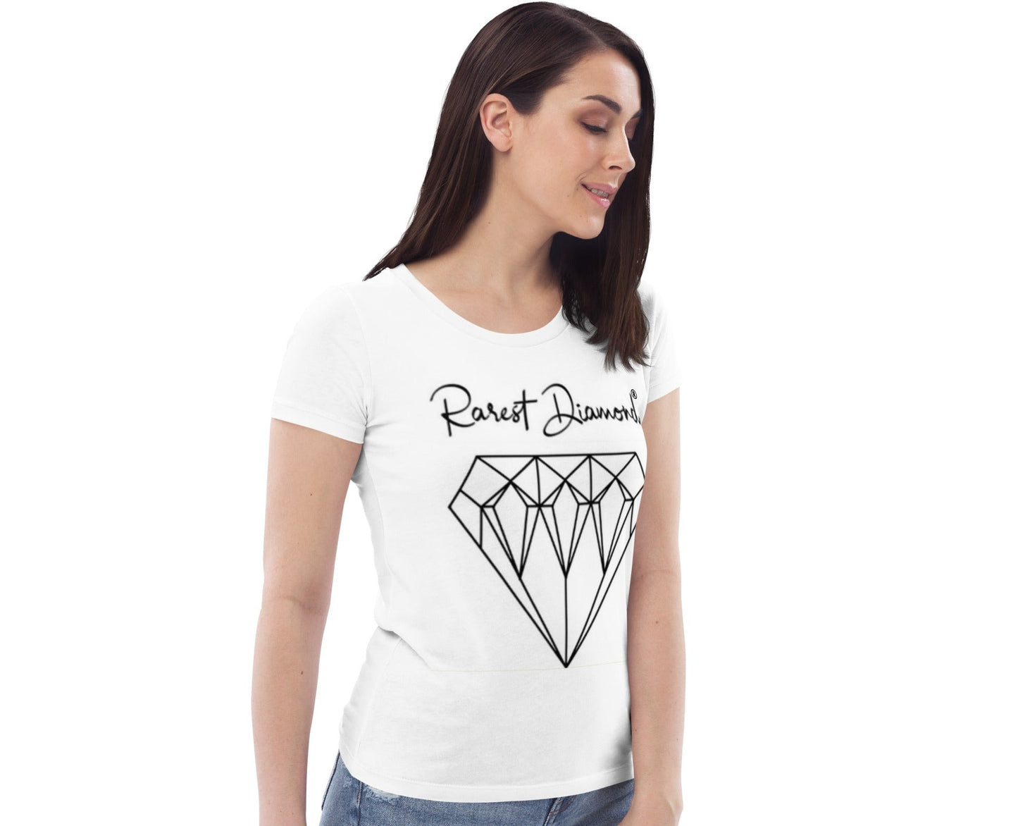 Women's Fitted Eco White Diamond Tee II