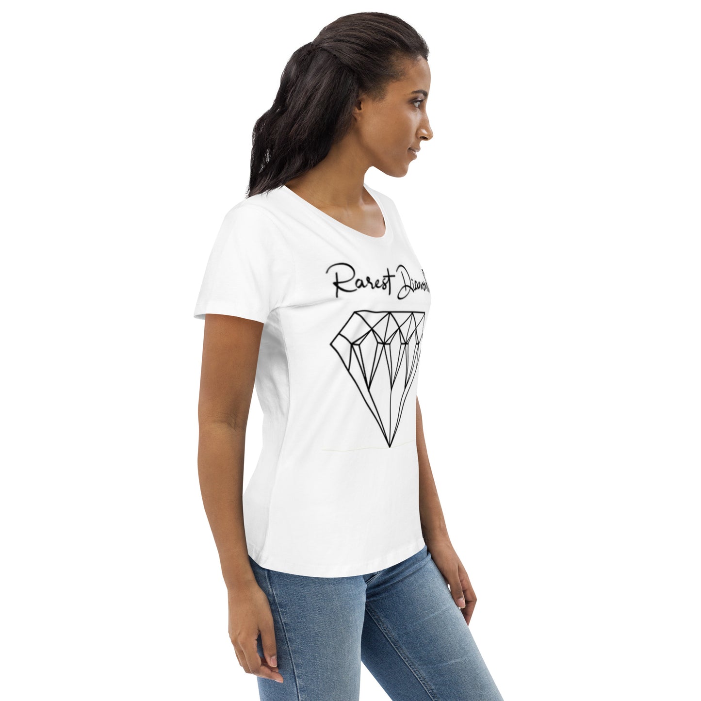 Women's Fitted Eco White Diamond Tee II